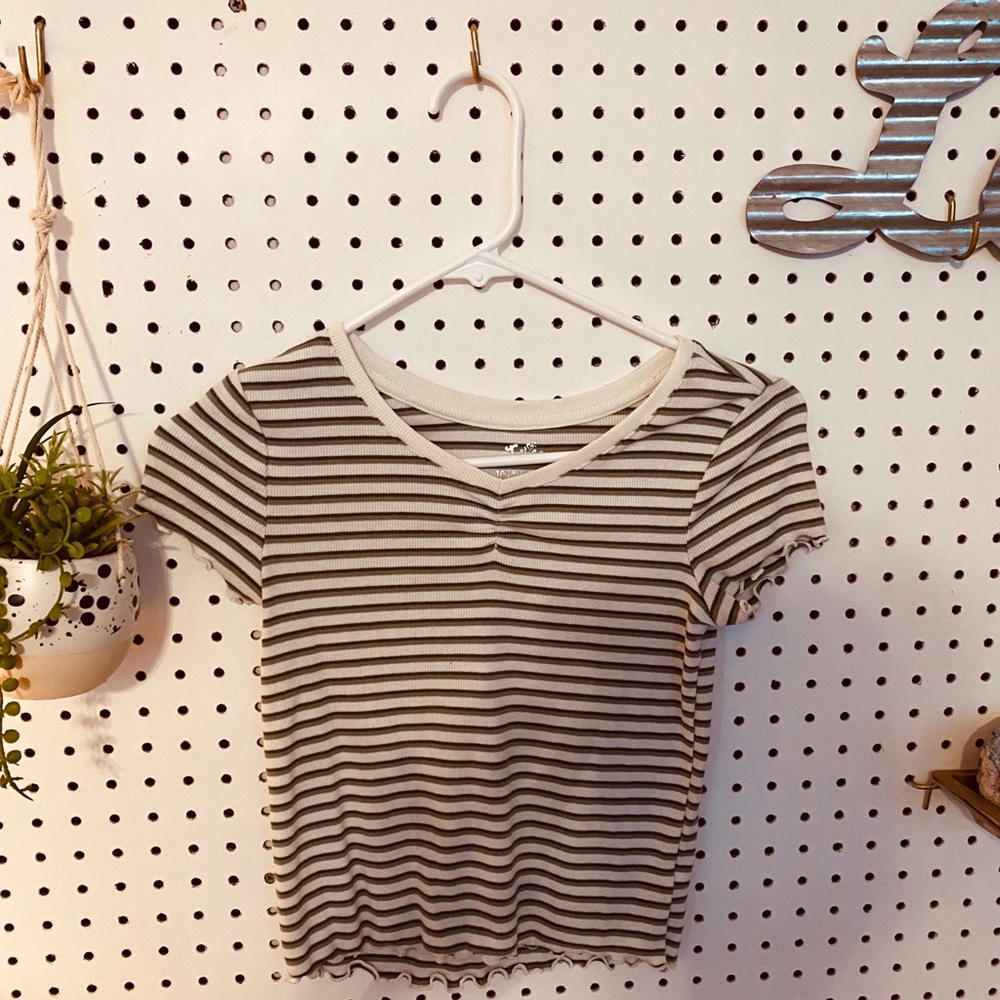 Justice ruffle crop top